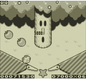 『カービィのピンボール』ゲーム画面